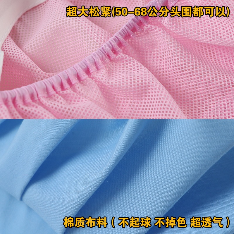 透氣工作帽子女網帽廚師帽廚房防油煙餐飲食品帽車間工廠衛生帽男-細節圖3