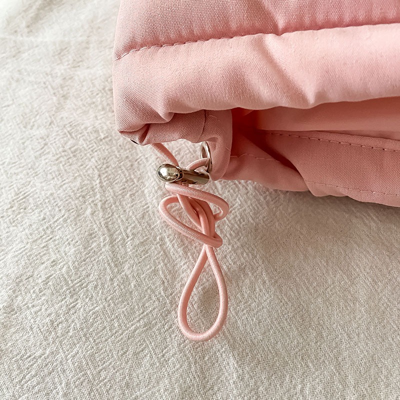 粉色加厚小眾棉服外套女新款韓系冬裝麪包服棉衣假兩件棉襖-細節圖4