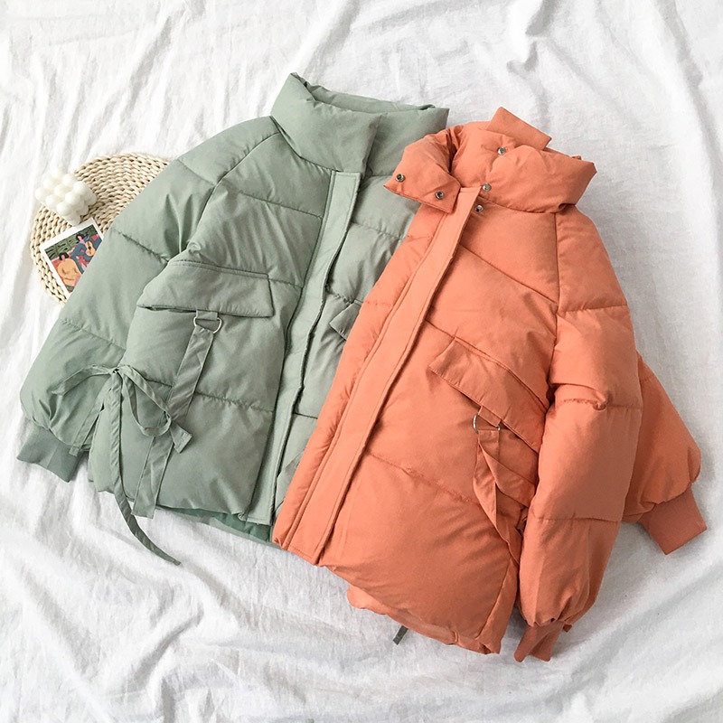 棉服女ins港風新款秋冬季短款小個子棉衣冬裝溫柔韓系外套-細節圖2