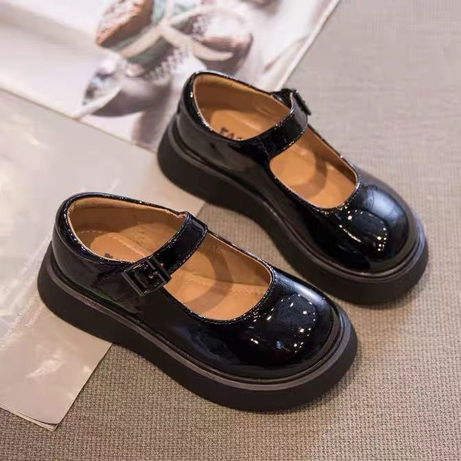 女童公主鞋2022春秋季款小皮鞋英倫風軟底寶寶黑鞋子兒童單鞋夏季-細節圖4