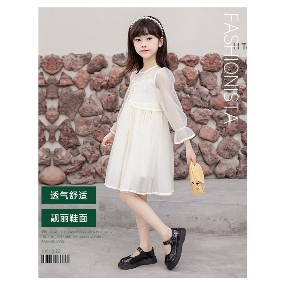 女童公主鞋2022春秋季款小皮鞋英倫風軟底寶寶黑鞋子兒童單鞋夏季-細節圖5