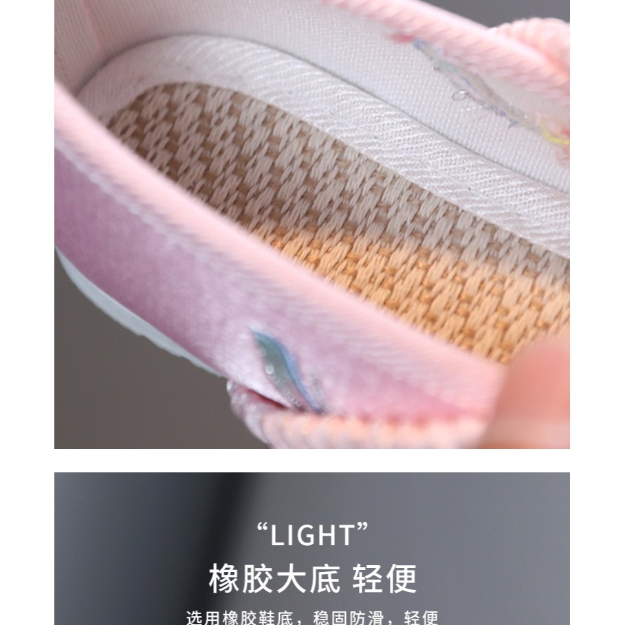 漢服繡花鞋女童老北京手工布鞋中國風舞蹈鞋春夏新款古裝刺繡童鞋-細節圖7