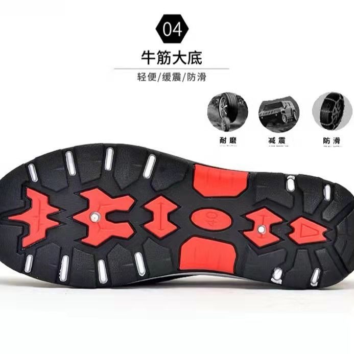 老北京布鞋春秋男士一腳蹬防滑透氣勞保爸爸鞋圓頭防臭大碼休閑鞋-細節圖3