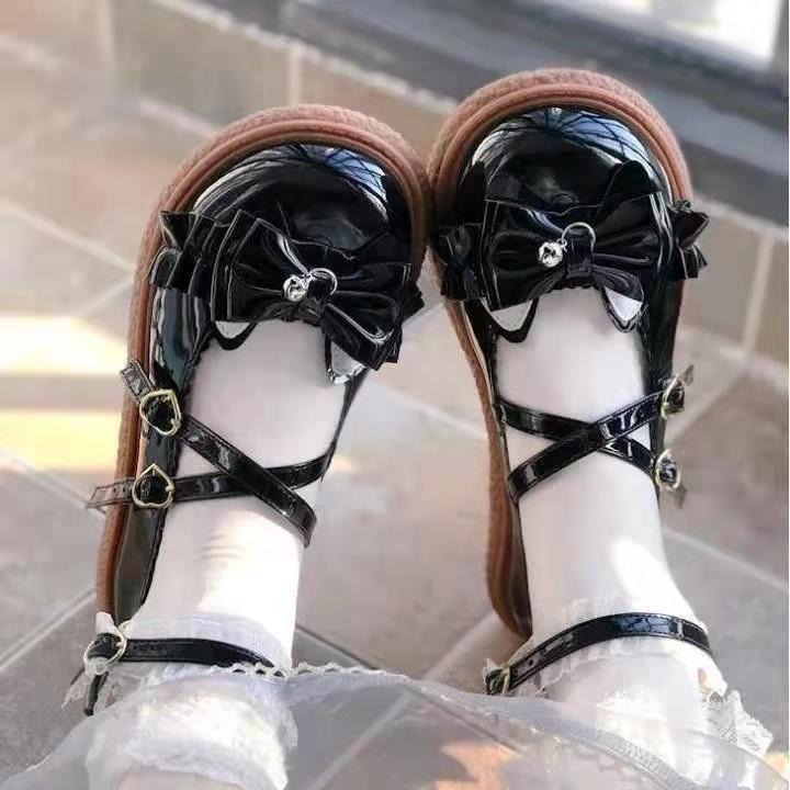 洛麗塔Lolita可愛軟妹百搭日系JK制服小皮鞋瑪麗珍圓頭小皮鞋單鞋-細節圖8
