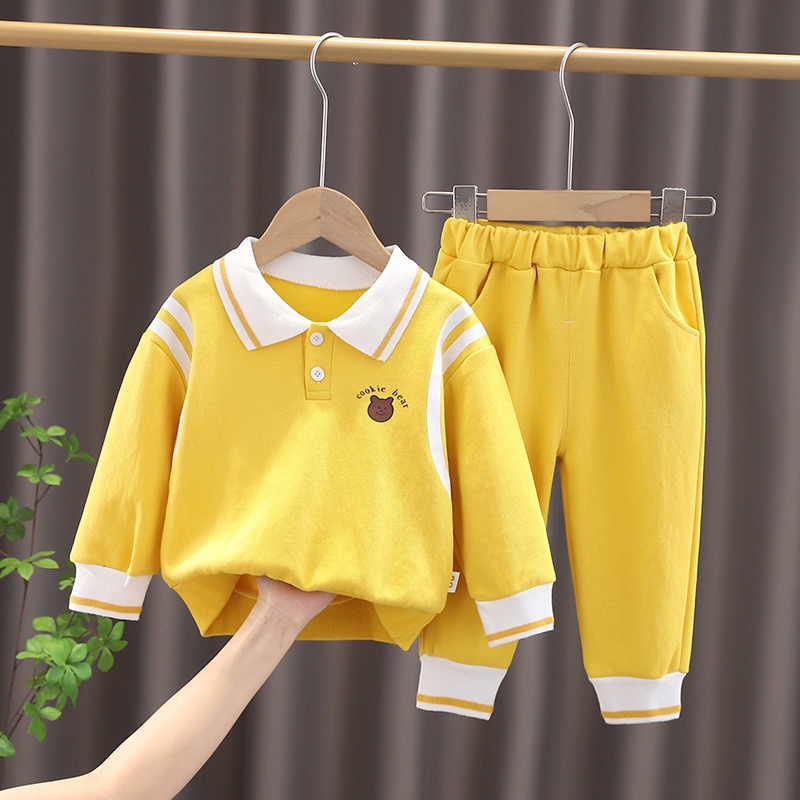 男童衛衣春秋季套裝小童兒童衣服女童休閑童裝洋氣寶寶運動兩件套-細節圖5