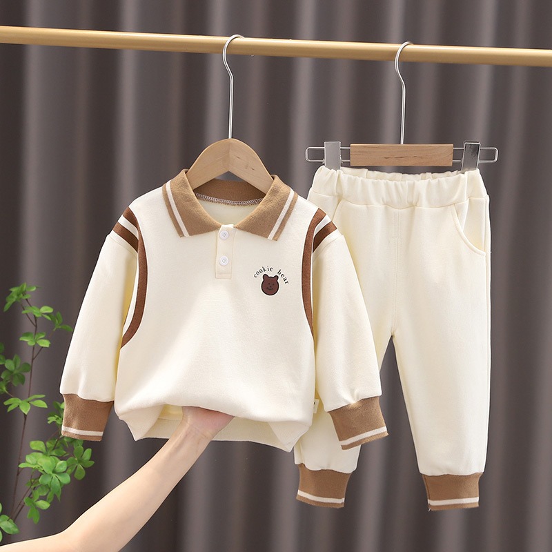 男童衛衣春秋季套裝小童兒童衣服女童休閑童裝洋氣寶寶運動兩件套-細節圖6