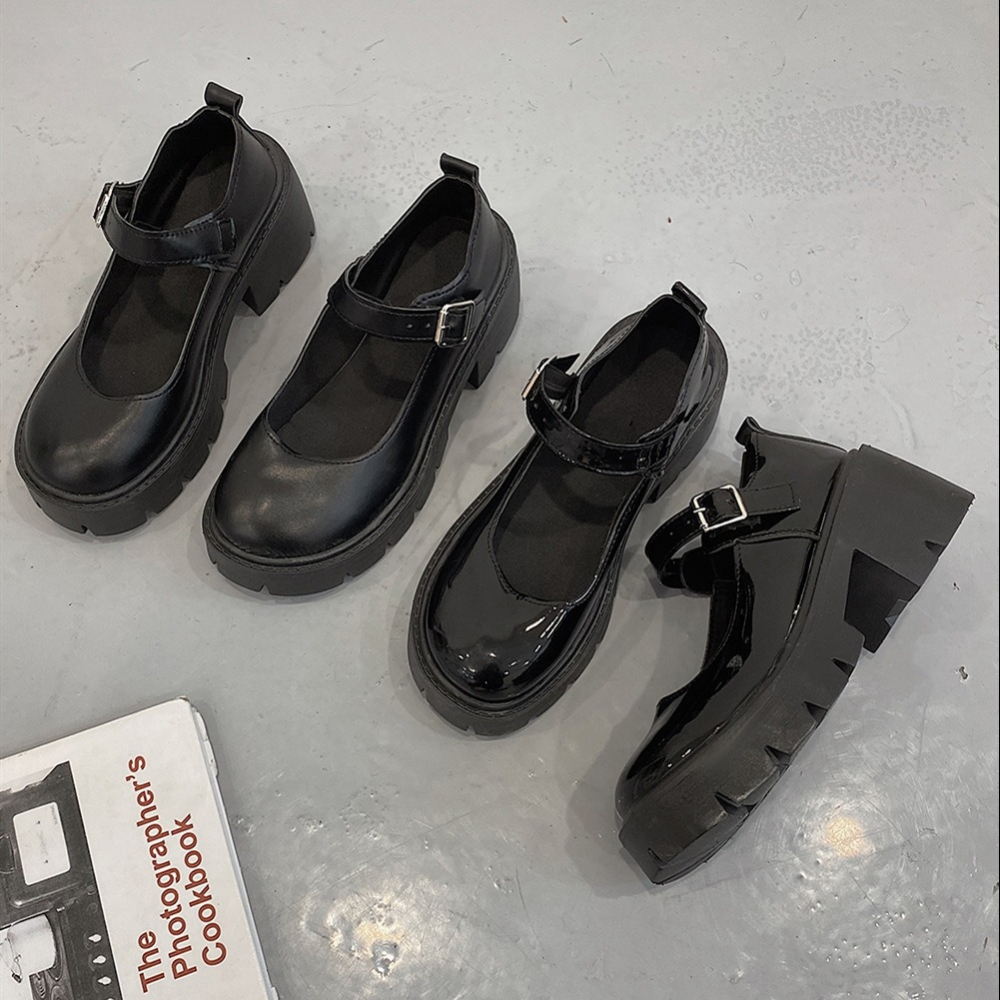 小皮鞋女夏季單鞋厚底日系英倫風jk鞋女鞋白色法式瑪麗珍鞋子增高-細節圖3