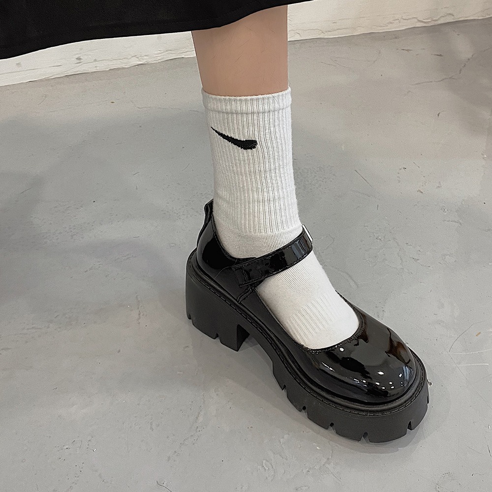 小皮鞋女夏季單鞋厚底日系英倫風jk鞋女鞋白色法式瑪麗珍鞋子增高-細節圖6