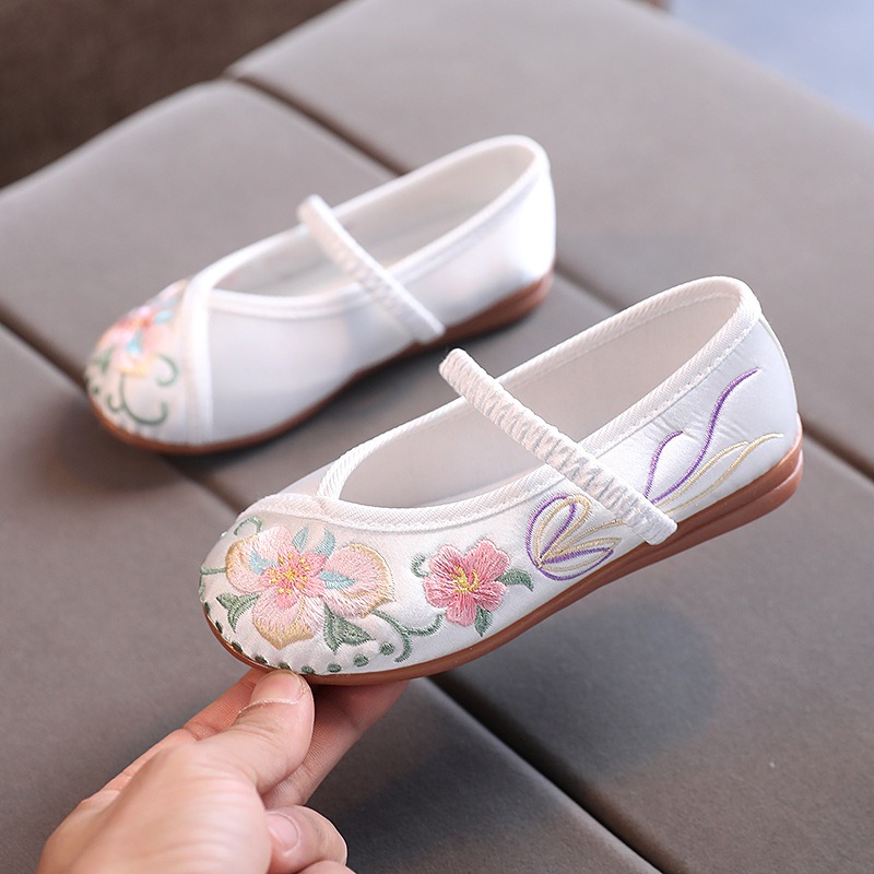 夏季古風老北京寶寶布鞋女童繡花鞋兒童中國風古裝漢服鞋子軟底鞋-細節圖4