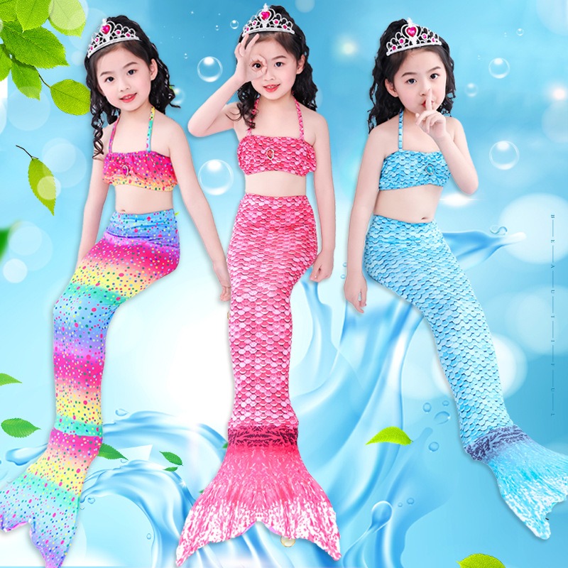 女童美人魚服裝游泳衣公主裙子兒童美人魚尾巴泳裝衣服女生夏寶寶-細節圖4