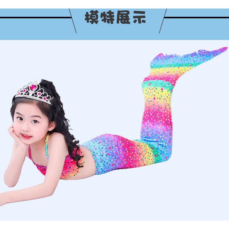 女童美人魚服裝游泳衣公主裙子兒童美人魚尾巴泳裝衣服女生夏寶寶-細節圖7