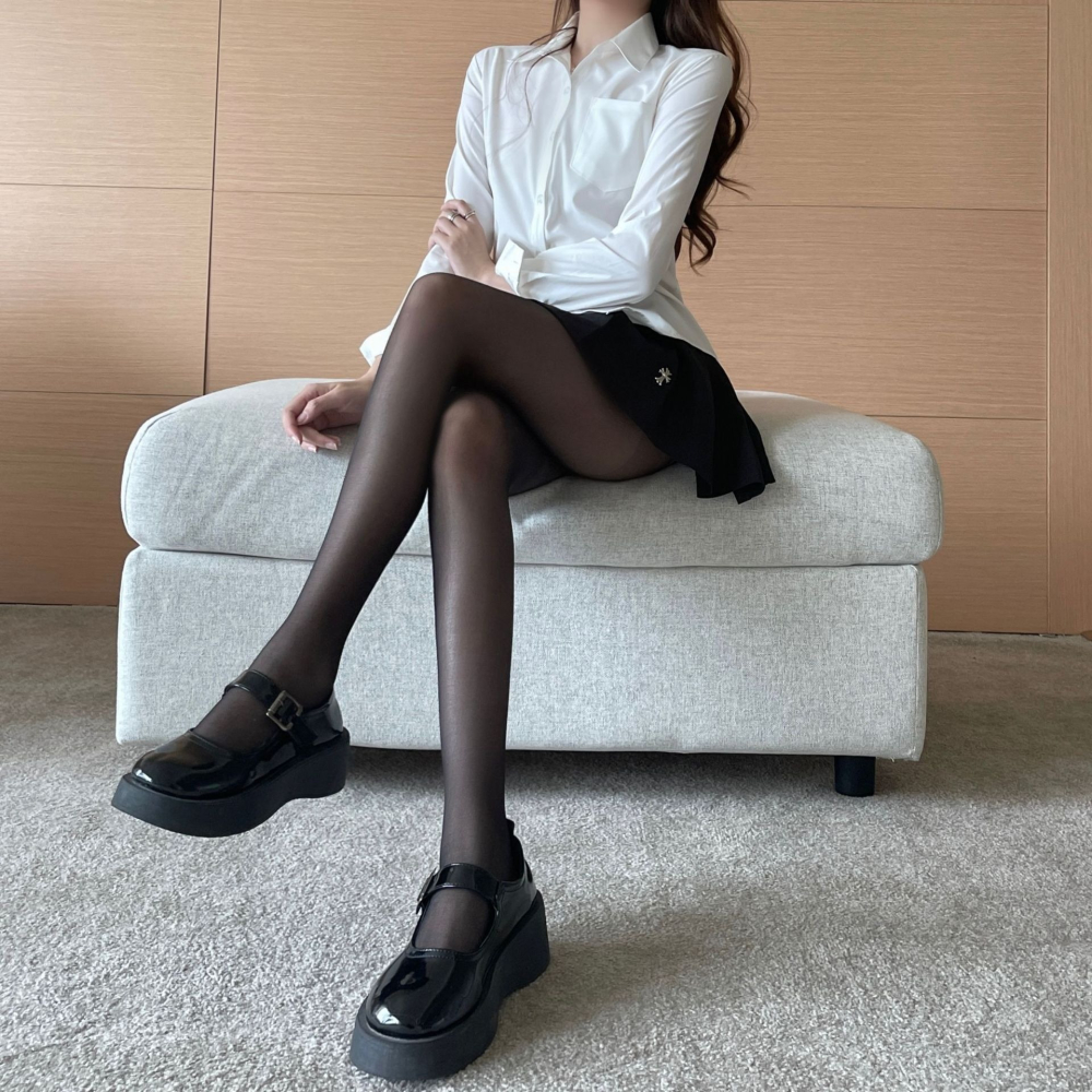 絲襪女超薄款夏季光腿神器春秋黑絲性感漁網jk黑色ins網紅襪字母-細節圖2
