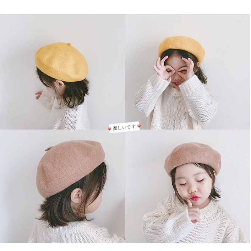 春秋季兒童貝雷帽子時尚女童親子畫家帽子韓版寶寶蓓蕾帽紅色冬天-細節圖7
