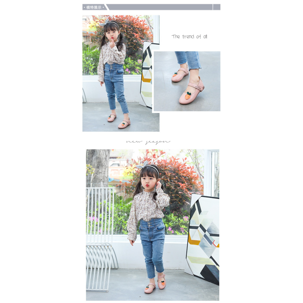 女童皮鞋2021新款小女孩洋氣公主鞋春秋瓢鞋兒童軟底寶寶豆豆單鞋-細節圖6