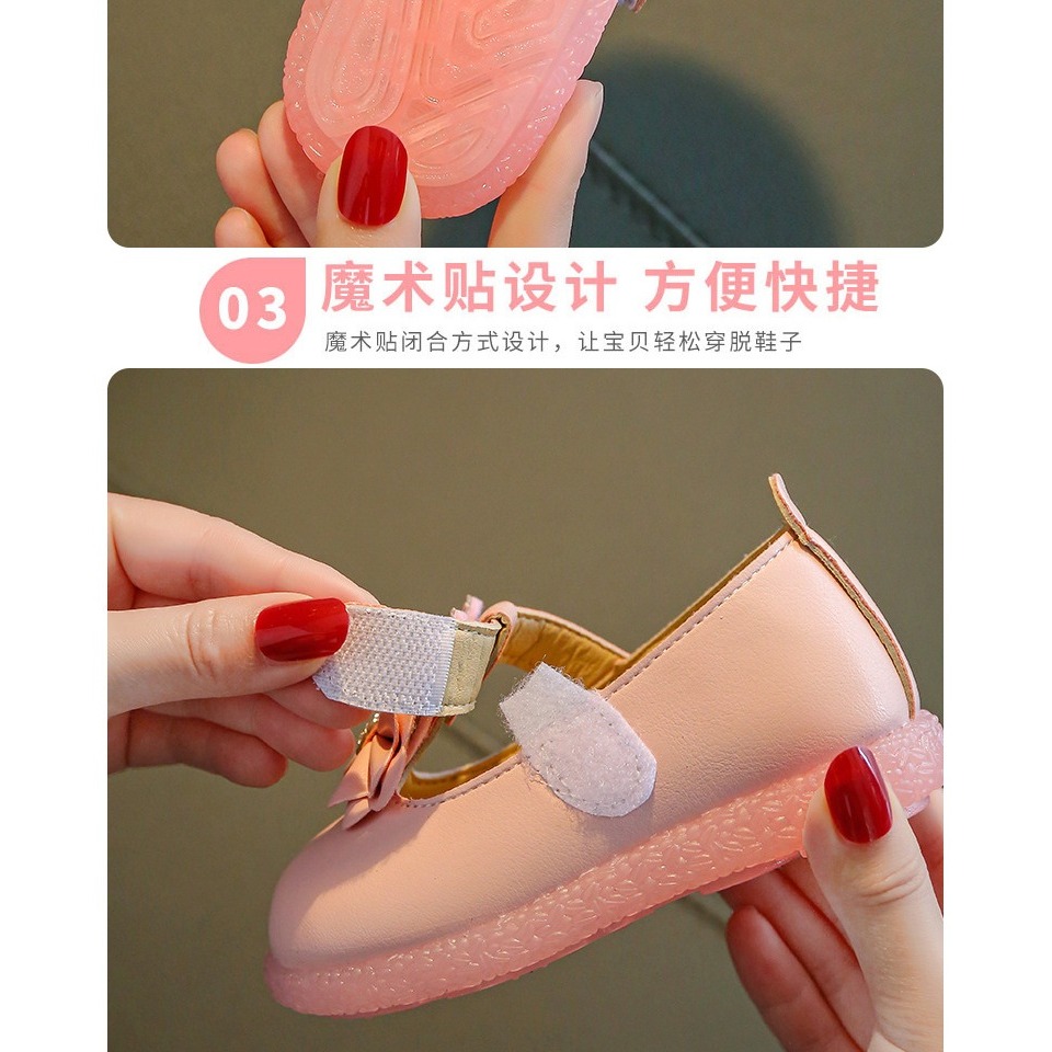 女童公主鞋2022夏季新款軟底中小女孩寶寶春秋水晶單鞋兒童皮鞋-細節圖9