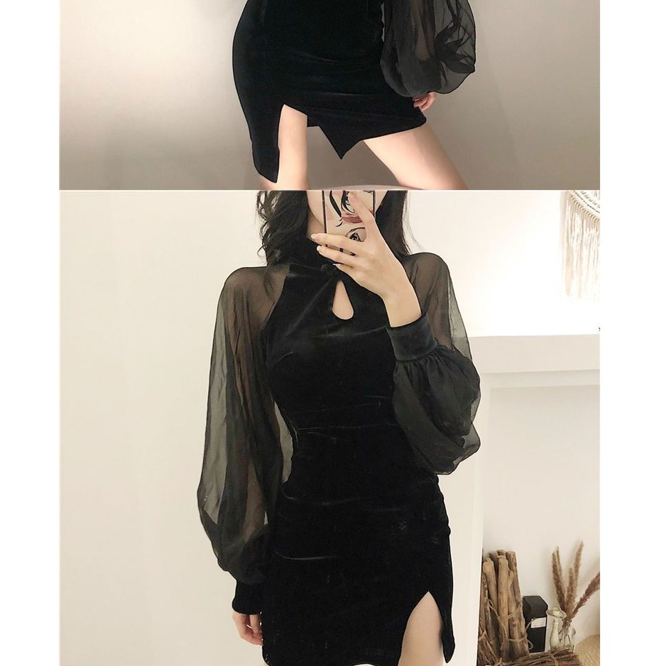 司藤同款秋季旗袍女2021年輕款夏季新款中國風改良性感復古連衣裙-細節圖8