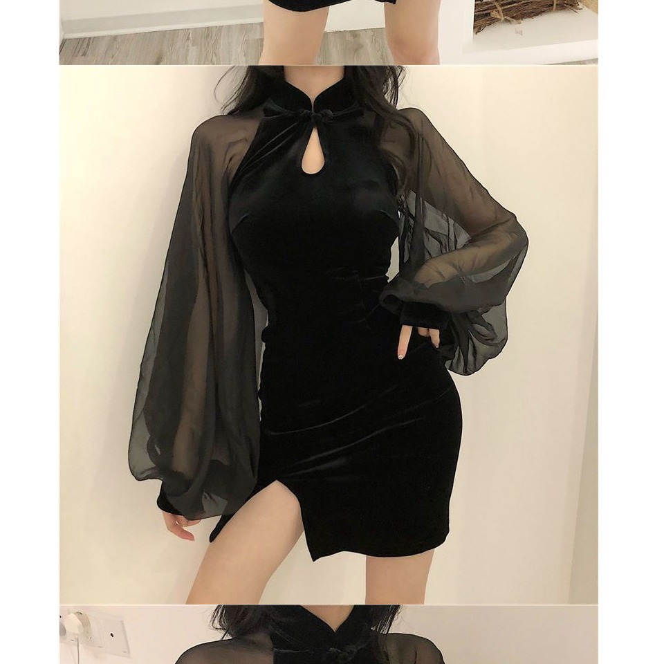 司藤同款秋季旗袍女2021年輕款夏季新款中國風改良性感復古連衣裙-細節圖9