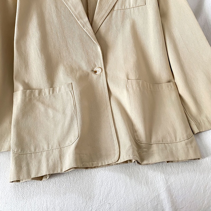 西裝短款外套女春裝新款復古港味chic黑色薄款小西服上衣潮-細節圖4