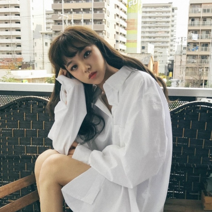 復古港風長袖襯衫女新款夏季薄款外穿百搭寬松防曬襯衣-細節圖2