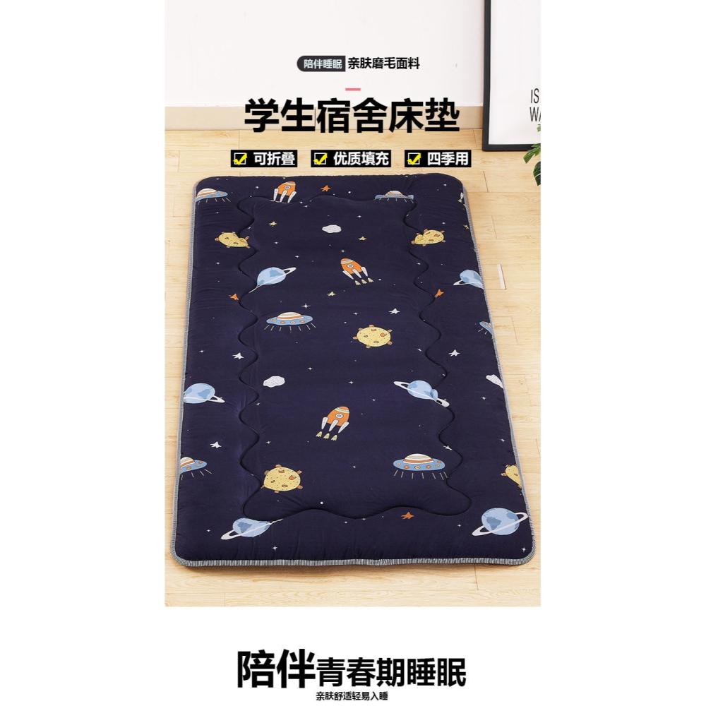 睡墊學生宿舍牀墊冬季加厚租房軟榻榻米兒童單雙人褥子家用可折疊-細節圖5