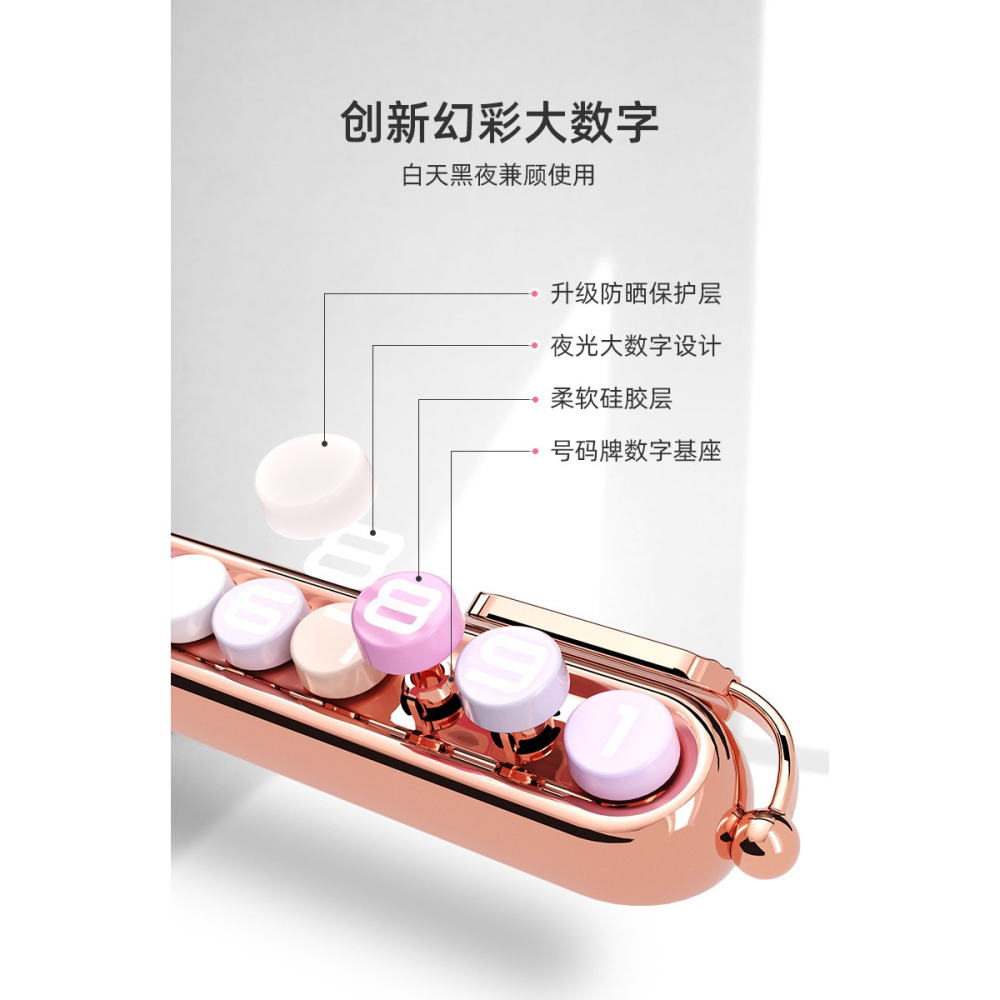 汽車臨時停車號碼牌女士專用網紅創意擺件車內電話挪車停車牌女生-細節圖8