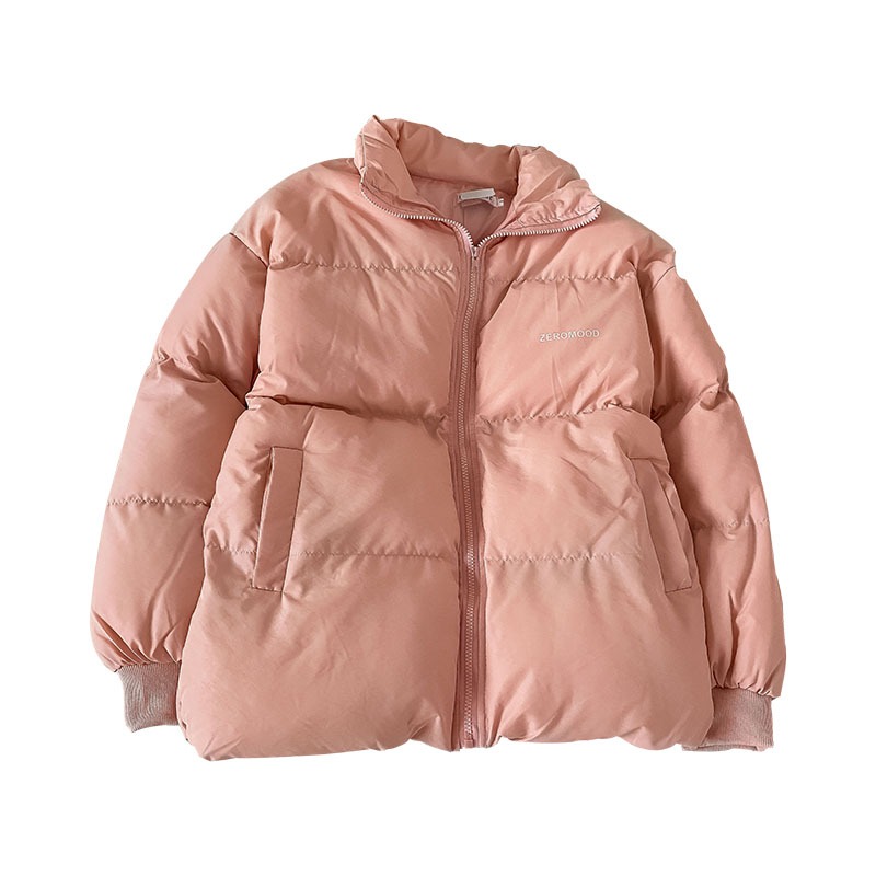 粉色加厚女生冬季棉服女新款秋冬麪包服棉襖棒球服棉衣-細節圖5