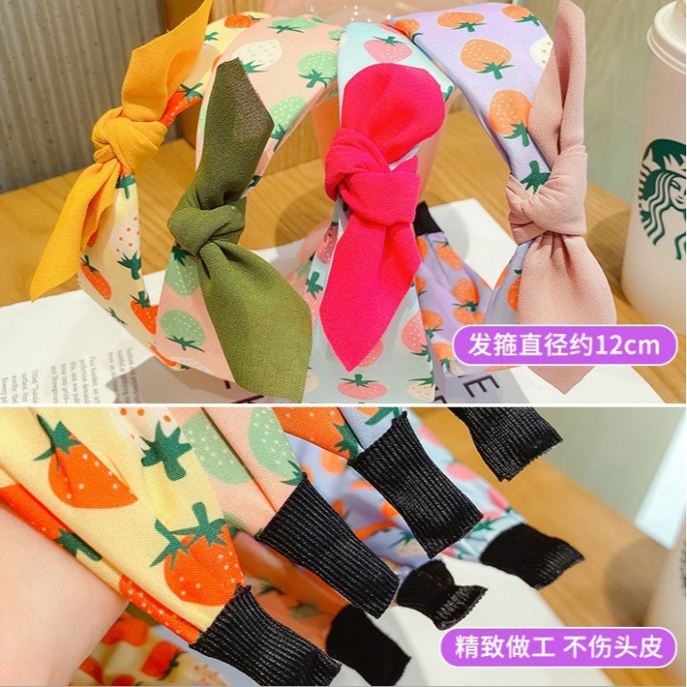 兒童蝴蝶結發箍女夏季韓國女童頭箍發飾可愛發夾寶寶公主發卡頭飾-細節圖3