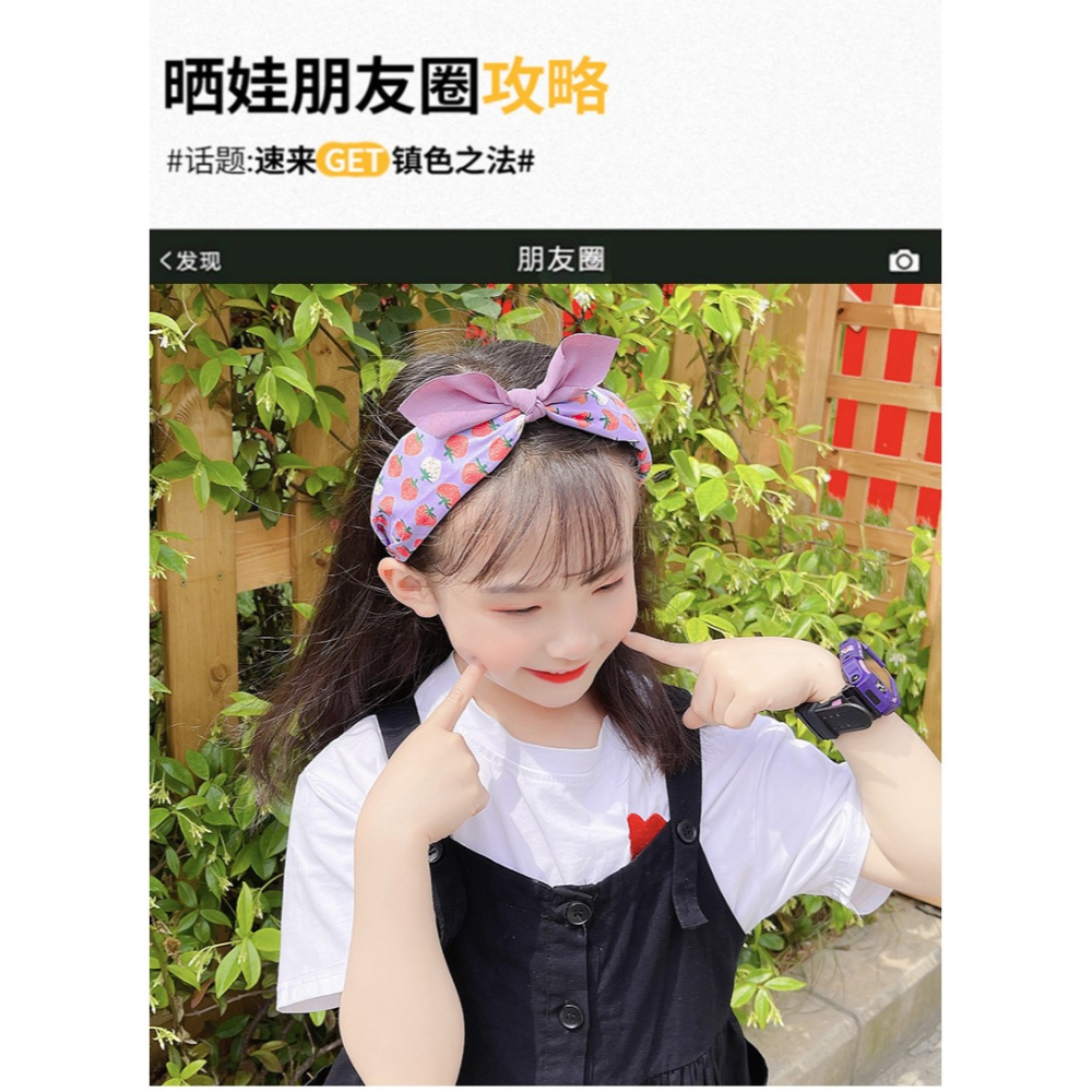 兒童蝴蝶結發箍女夏季韓國女童頭箍發飾可愛發夾寶寶公主發卡頭飾-細節圖7