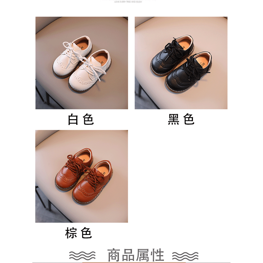 春秋款兒童小皮鞋牛筋底黑色英倫軟底男童女童寶寶豆豆鞋單鞋鞋子-細節圖7