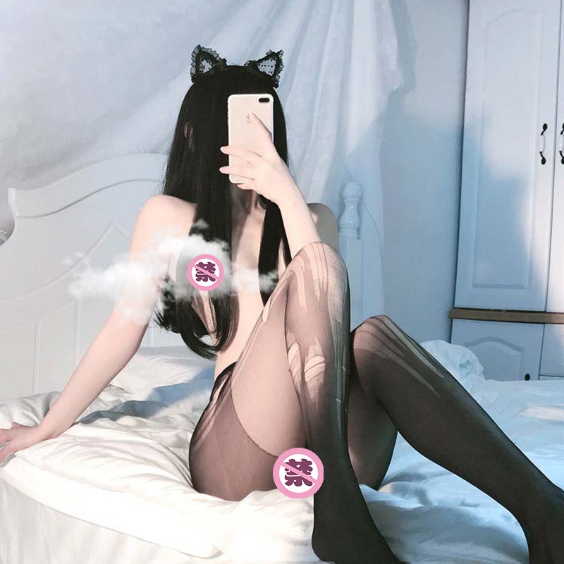 易撕一次性情 趣情趣黑絲襪女誘惑手撕jk超薄性感情調開檔連褲襪-細節圖5