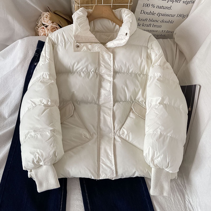 冬裝麪包棉服女新款冬季小棉襖短款設計感小眾加厚棉衣-細節圖2