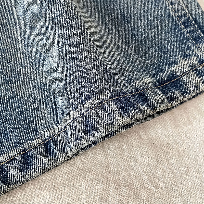 高腰寬松闊腿牛仔褲女新款秋冬季老爹復古港味chic直筒褲子-細節圖4