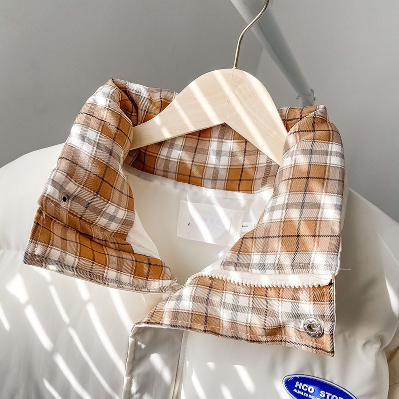 拼接立領寬松麪包服女新款冬季韓系加厚保暖棉服外套ins潮-細節圖3