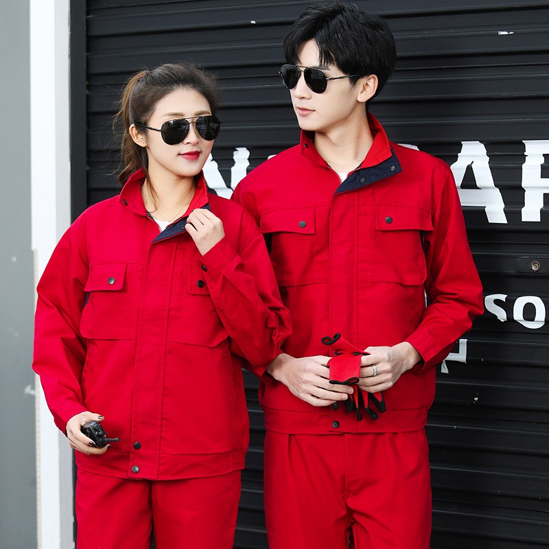 工作服男裝套裝廠服汽修工地加厚耐磨耐臟冬季長袖工裝春秋勞保服-細節圖3