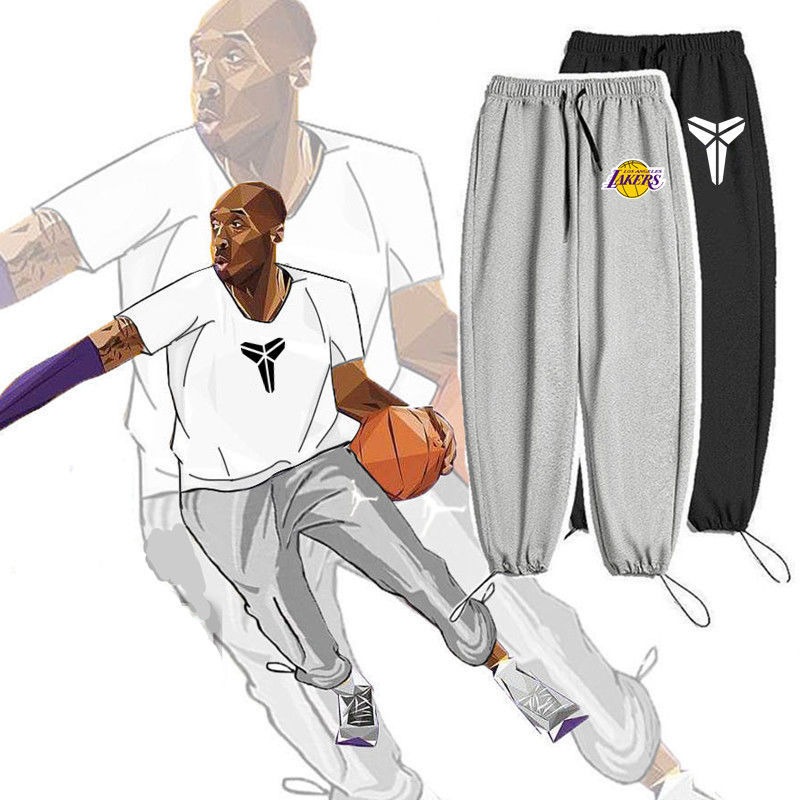 新款籃球束腳褲男寬松出場褲子歐文衛褲NBA湖人長褲杜蘭特運動褲-細節圖8