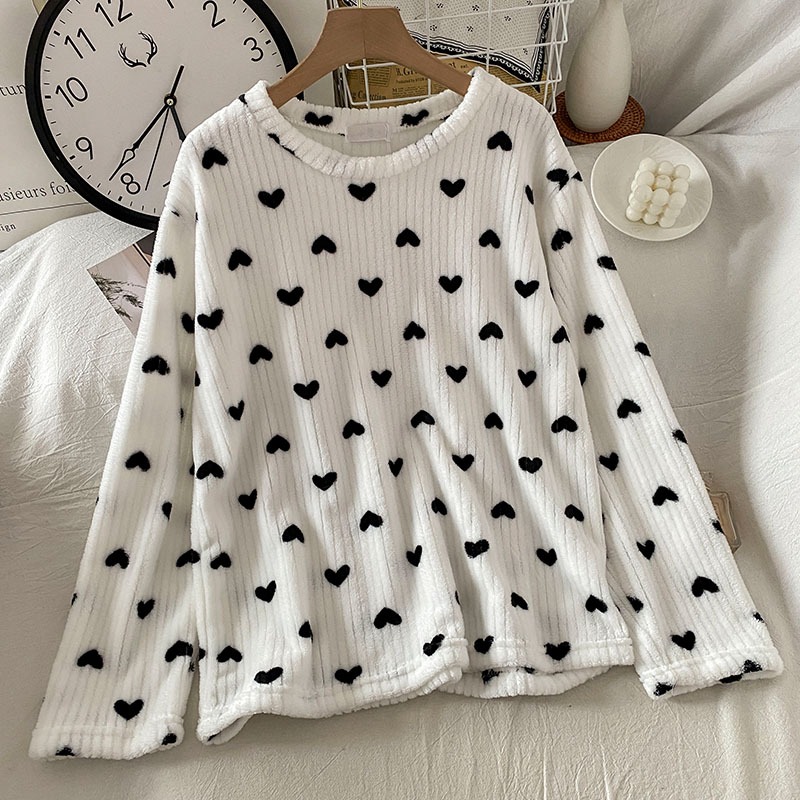 白色家居服套裝女新款冬季御姐風復古港風chic冬天睡衣套裝-細節圖3