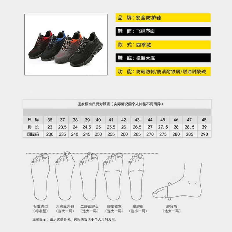 勞保鞋男款冬季加絨鋼包頭工作鞋輕便防臭安全鞋防砸防刺穿防酸堿-細節圖3