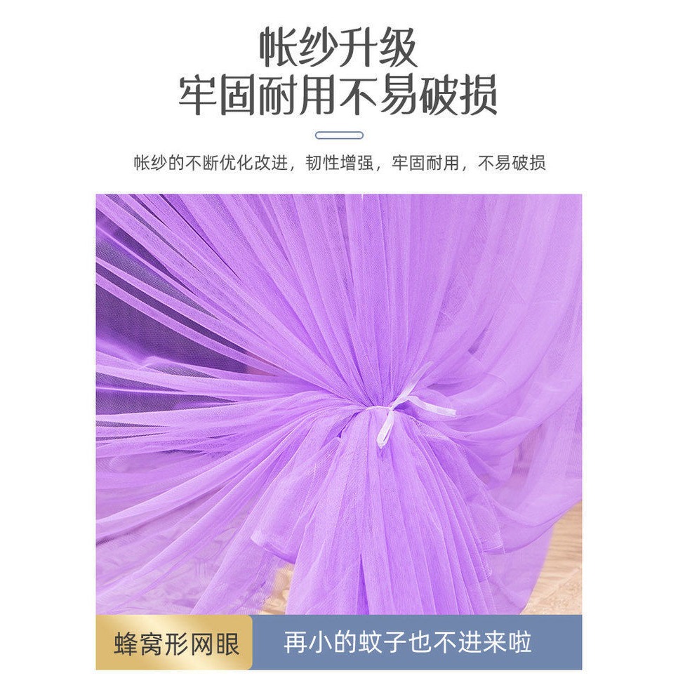 落地式蚊帳2021年新款夏天家用雙人公主風伸縮宮廷支架加密三開門-細節圖3