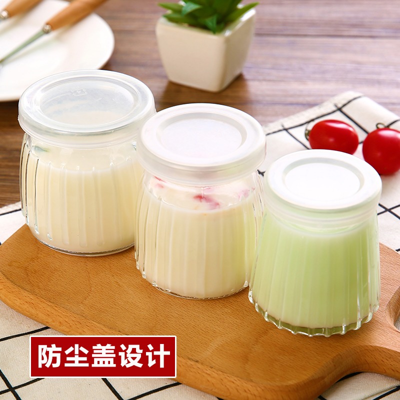 烘焙帶蓋玻璃瓶布丁瓶果凍慕斯杯DIY自制果凍牛奶瓶酸奶杯-細節圖3