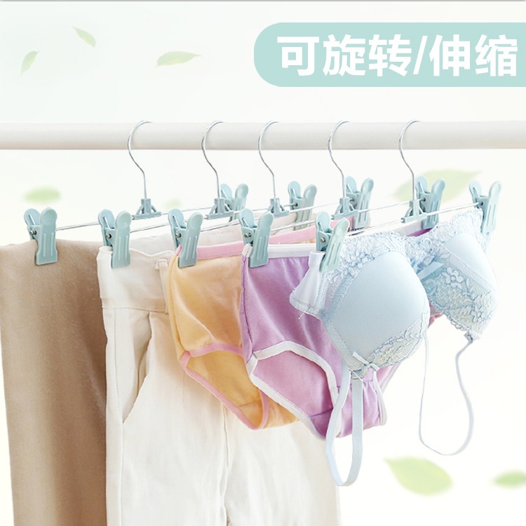 多功能帶夾子防滑褲架褲掛內衣收納架衣架衣櫃褲架子褲子家用褲夾-細節圖2