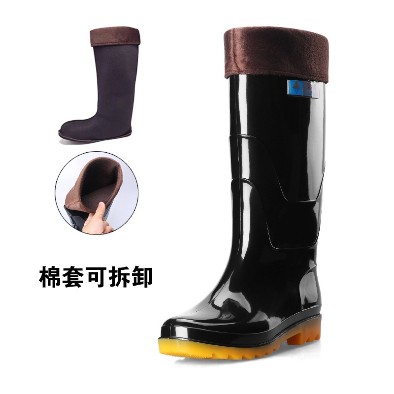 高筒勞保雨鞋春秋四季男士釣魚膠鞋耐磨防滑廚房低幫防水雨靴水鞋-細節圖3