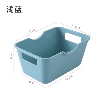 創意藤編桌面收納盒塑料面膜刷置物架梳妝臺口紅辦公桌護膚化妝品-細節圖8