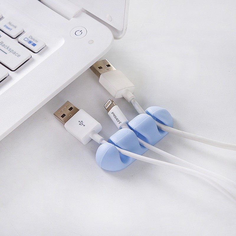 桌面自粘電線固定線卡子網線固線器數據線整理固定夾布線理線器-細節圖2
