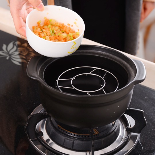 不銹鋼高腳多用蒸架 三角蒸盤器蒸蛋架 電飯煲蒸菜架子防燙隔熱架-細節圖4