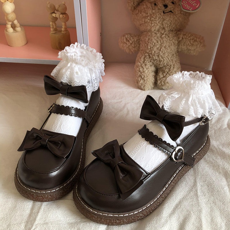 日系小皮鞋女圓頭可愛學生軟妹制服jk風大頭娃娃鞋Lolita洛麗塔鞋-細節圖3