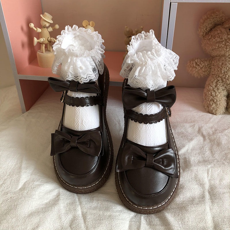 日系小皮鞋女圓頭可愛學生軟妹制服jk風大頭娃娃鞋Lolita洛麗塔鞋-細節圖4