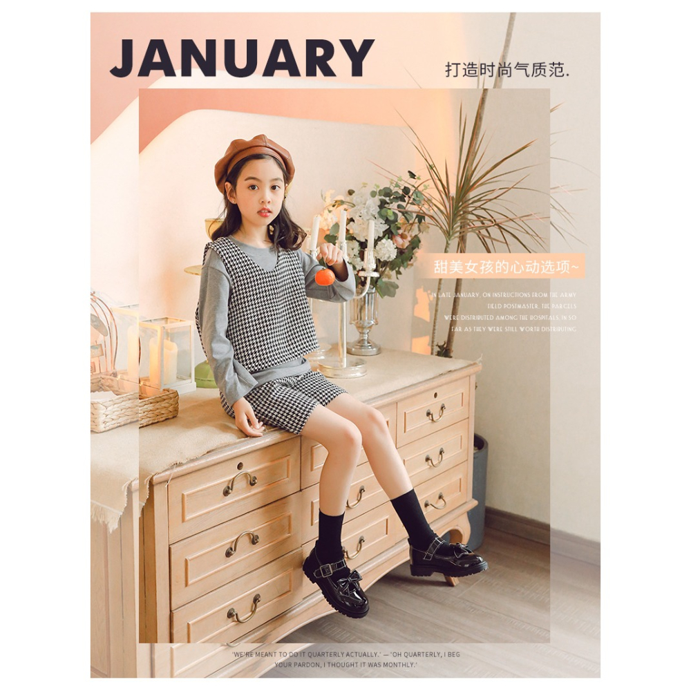 女童鞋2021新款春款英倫風豆豆鞋軟底公主鞋女孩春季單鞋兒童皮鞋-細節圖5