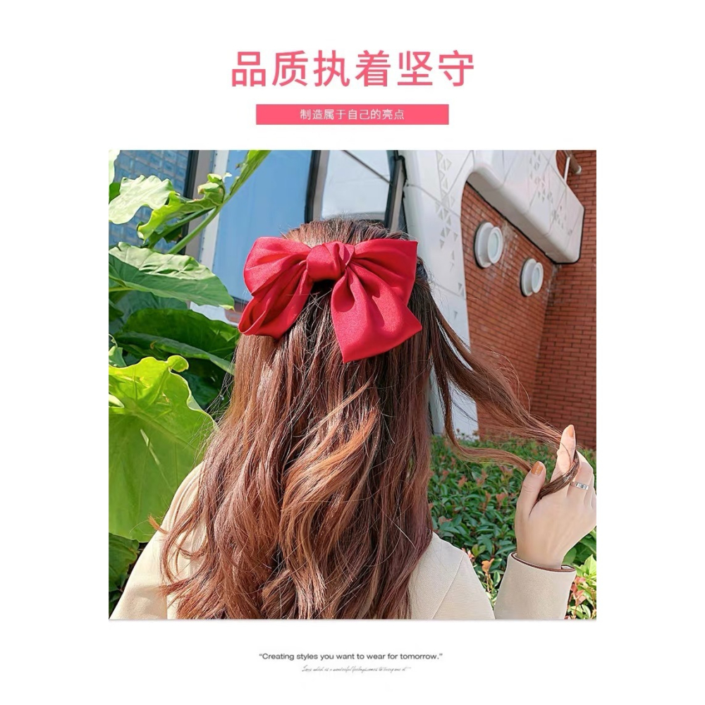 兒童蝴蝶結發夾子頭繩女童公主發卡可愛寶寶紅色頭飾韓國發飾發圈-細節圖7