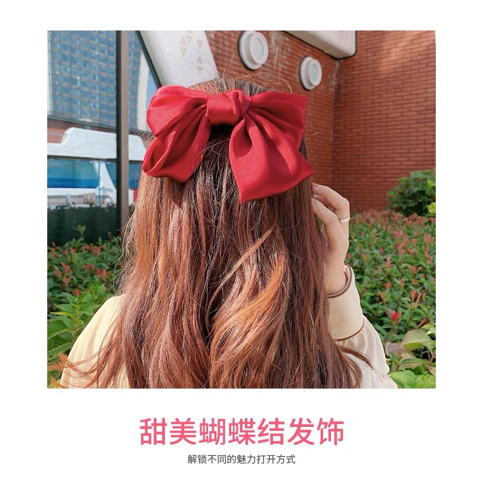 兒童蝴蝶結發夾子頭繩女童公主發卡可愛寶寶紅色頭飾韓國發飾發圈-細節圖9