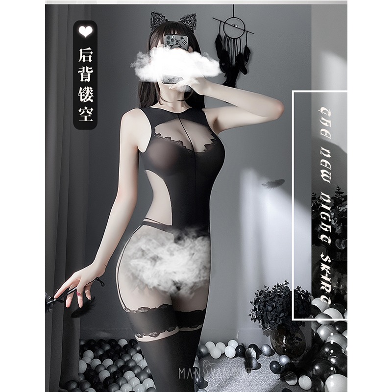唯美緊身網紗透視誘惑情趣內衣掛脖深V薄紗睡裙牀上挑逗情趣內衣-細節圖7
